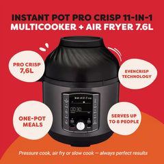 Instant Pot Pro Crisp 7.6L liter multicooker with airfryer