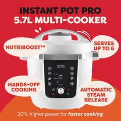 Instant Pot Pro 5.7L Multi-Cooker Coconut White